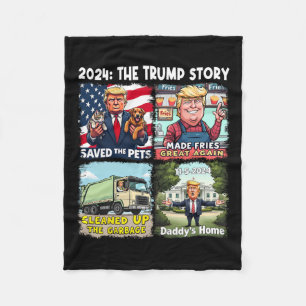 Seger Trump 2024 Största Comebyck Invigning Fleecefilt