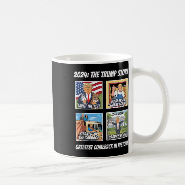 Seger Trump 2025 Största Comebyck Minnessak Vinn Kaffemugg (Höger)