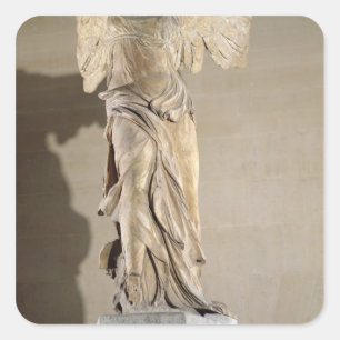 Segern av Samothrace Fyrkantigt Klistermärke