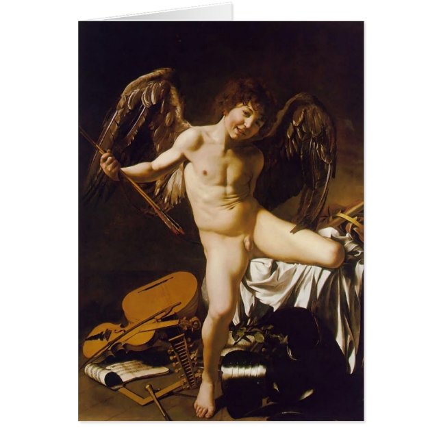 Segerrik Caravaggio- kärlek Hälsningskort (Framsidan)
