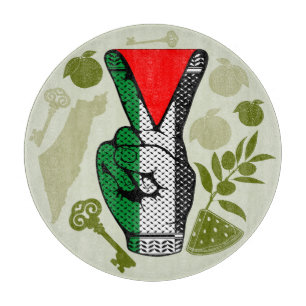 Segervinkel Hand Motstånd Röd Triangel Symbol
