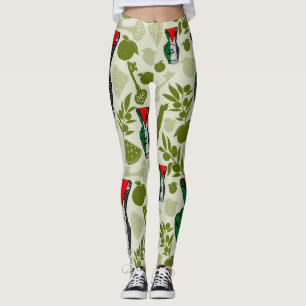 Segervinkel Hand Motstånd Röd Triangel Symbol Leggings