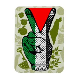 Segervinkel Hand Motstånd Röd Triangel Symbol Magnet