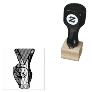Segervinkel Hand Motstånd Röd Triangel Symbol Stämpel