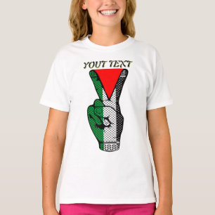 Segervinkel Hand Motstånd Röd Triangel Symbol T Shirt