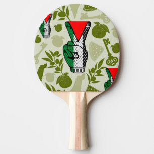 Segervinkel Hand Motstånd Rött Triangel Symbol Pingisracket