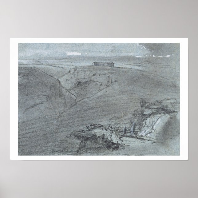 Segesta från "Siciliens syn" (krita och gouache o Poster (Framsidan)