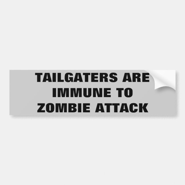 Seggaters är immuna mot Zombie Attack Bildekal (Framsidan)
