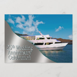 Segla 25th dagsljus för bröllopsdag   inbjudningar