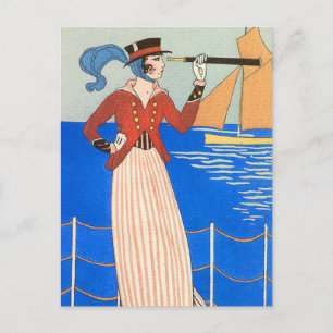 Segla bära av George Barbier Vykort
