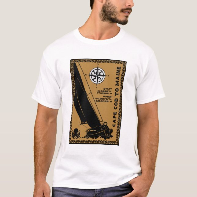 Segla Cape Cod till Maine T Shirt (Framsida)
