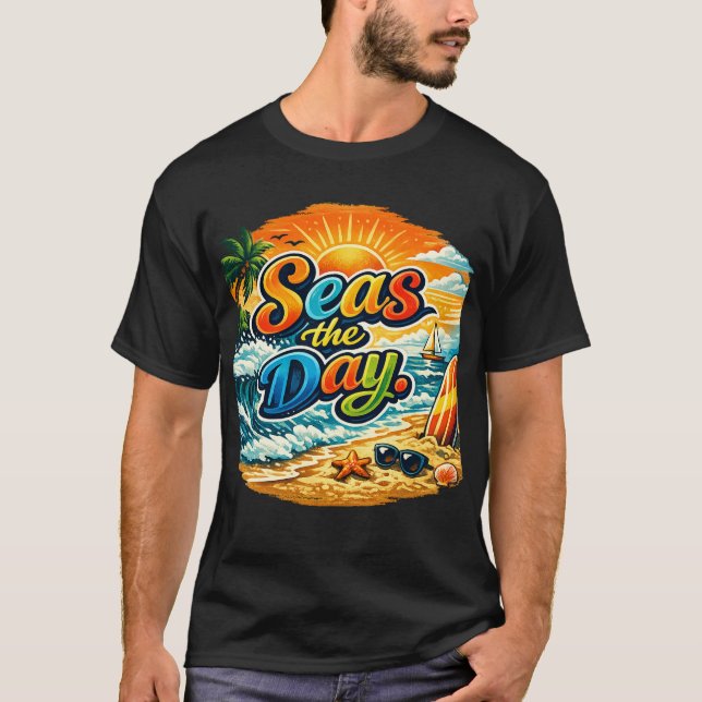 Segla dagen: Havsinspirerad grafik T Shirt (Framsida)