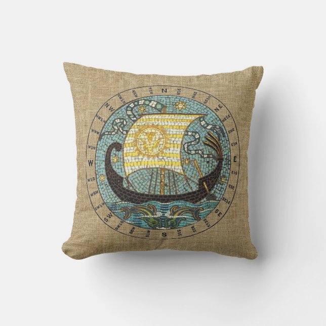 Segla den utomhus- frakten kudde - 16" kvadrerar (Framsida)