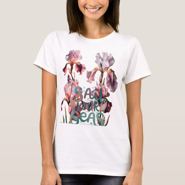 Segla ditt hav | Nautisk Äventyr design T Shirt (Framsida)