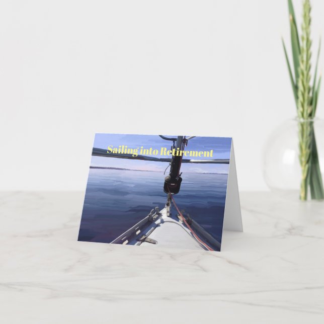 "Segla in i pension" segelbåt Kort (Framsida)