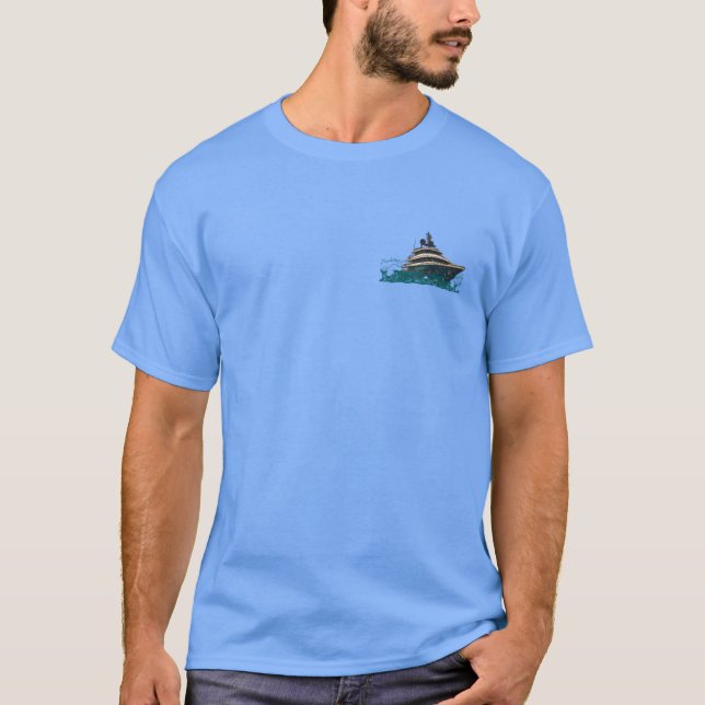 Segla iväg: Vänsterbåtsdesign T Shirt (Framsida)