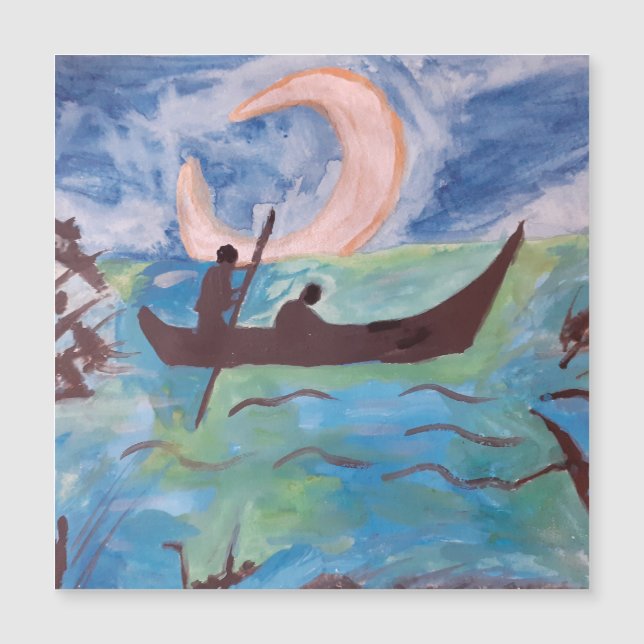 Segla med månatligt magnetiskt kort (Framsida)