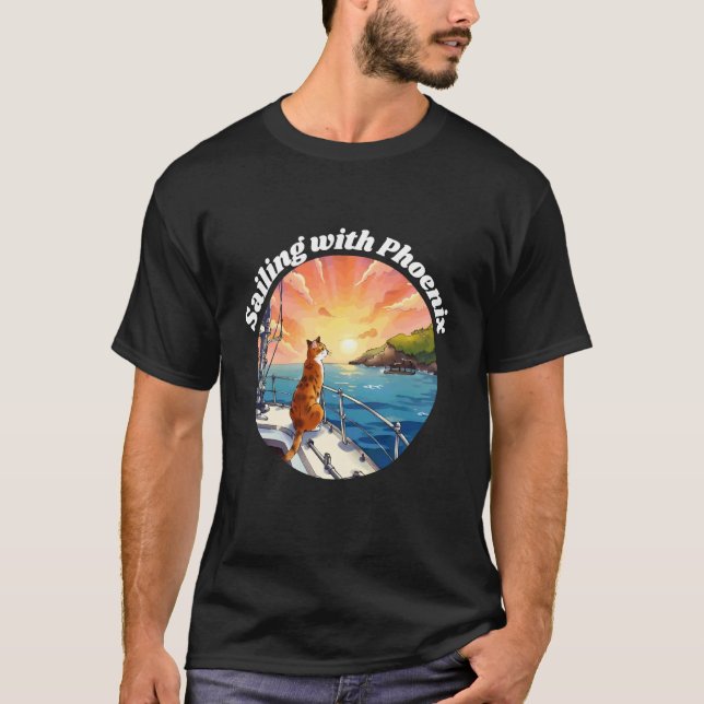 Segla med Phoenix - Hawaii till Oregon med en katt T Shirt (Framsida)