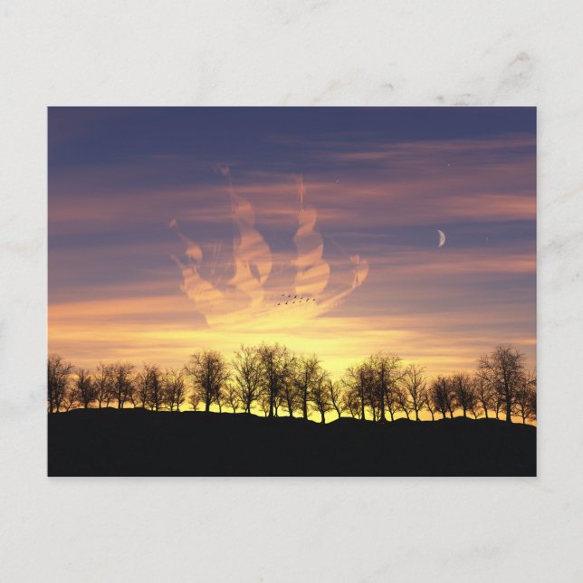 Segla med vykortet Nattan Himlar Vykort (Framsida)