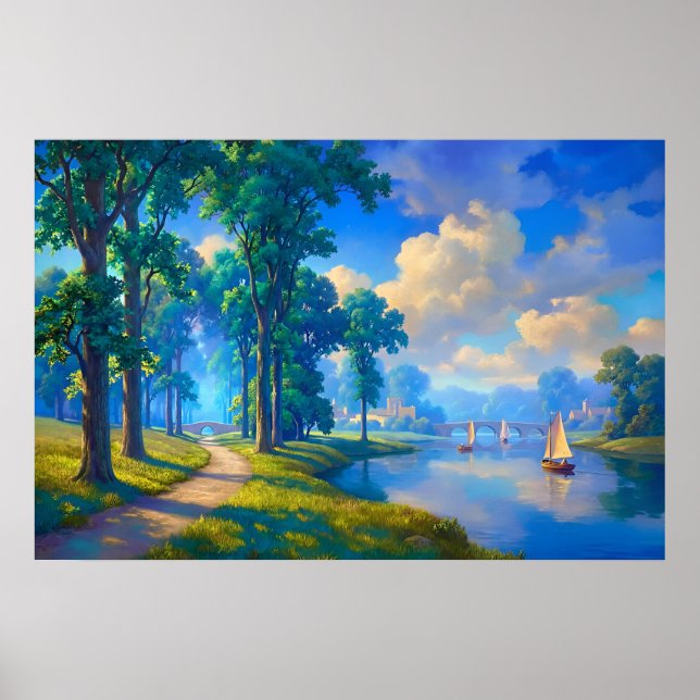 Segla på den lugna floden poster (Framsidan)