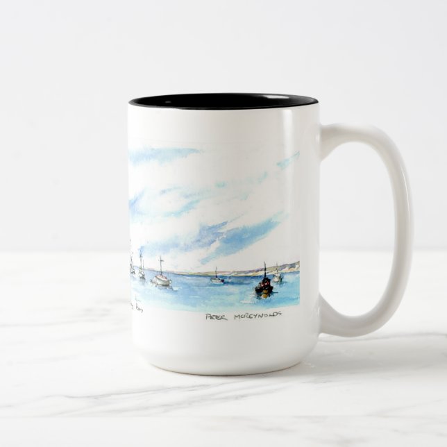 Segla på den Monterey fjärden Två-Tonad Mugg (Höger)