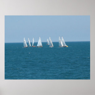 "Segla på Lake Michigan" affisch