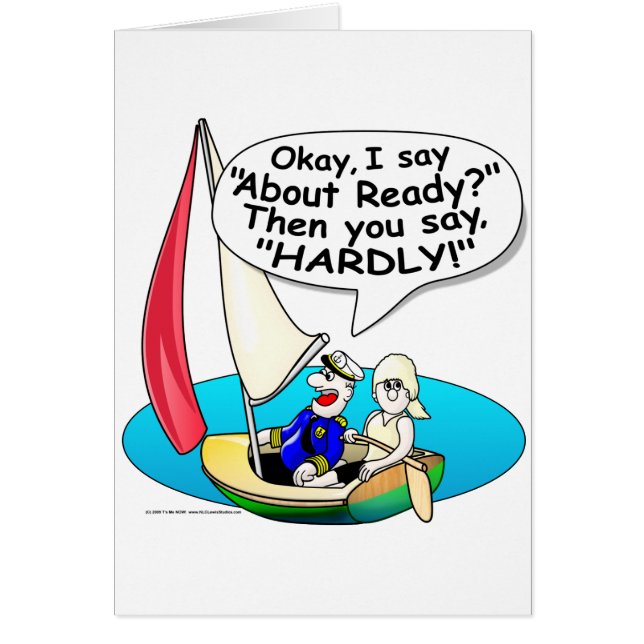 Segla redo omkring! hälsningskort (Framsidan)