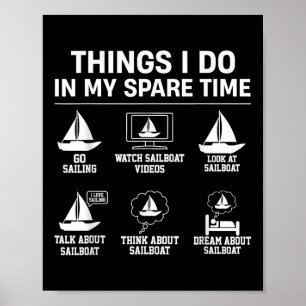 Segla saker jag gör på min fritid - segelbåt Ca Poster