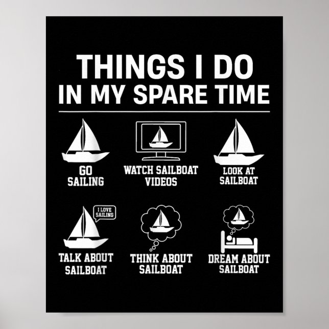 Segla saker jag gör på min fritid - segelbåt Ca Poster (Framsidan)
