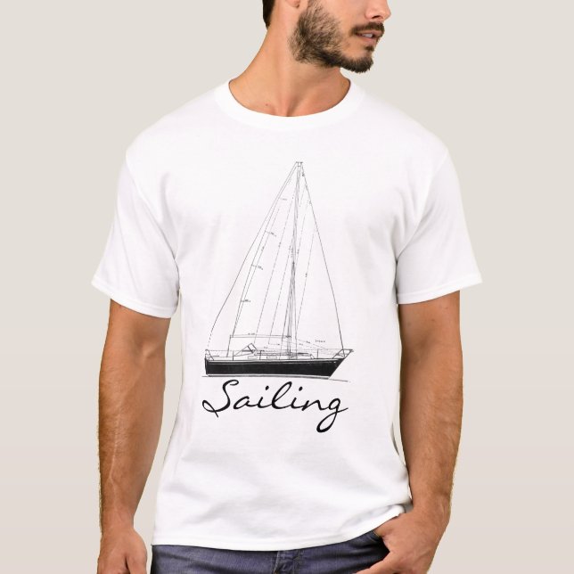 "Segla" skjortan med segelbåten Tee Shirt (Framsida)