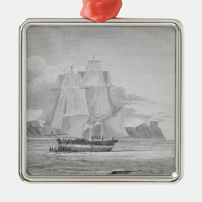 Segla till och med ung is, September 1824, från 'J Julgransprydnad Metall (Framsidan)