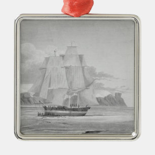 Segla till och med ung is, September 1824, från ' Julgransprydnad Metall