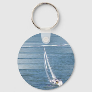Segla vinddesignen Keychain Nyckelring