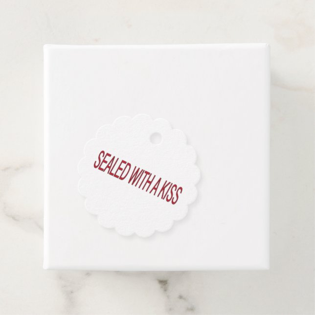 seglade med en kyss kärlek citat gåvor etiketter (På plats)