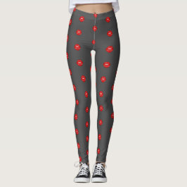 seglade med en kyss kärlek citat leggings