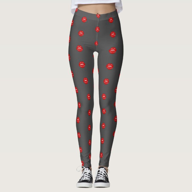 seglade med en kyss kärlek citat  leggings (Framsida)