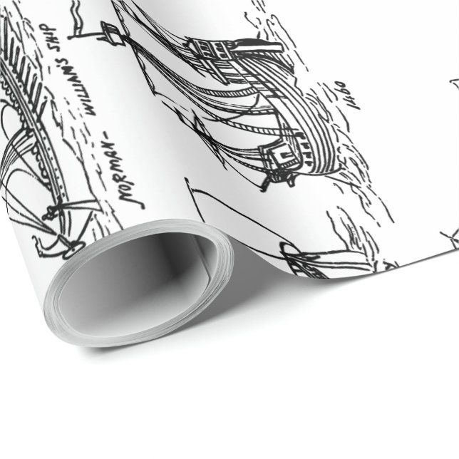 SEGLANDE FARTYG FRÅN GAMLA DAGAR PRESENTPAPPER (Rullad Hörn)