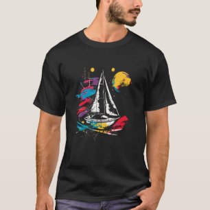 Seglande Grafisk Strand Katamaran T Shirt