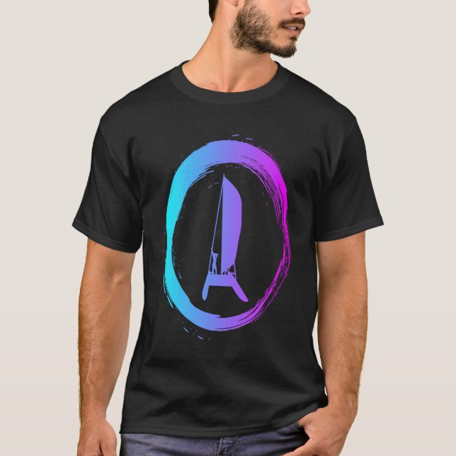 Seglande havssjöman katamaran t shirt (Framsida)