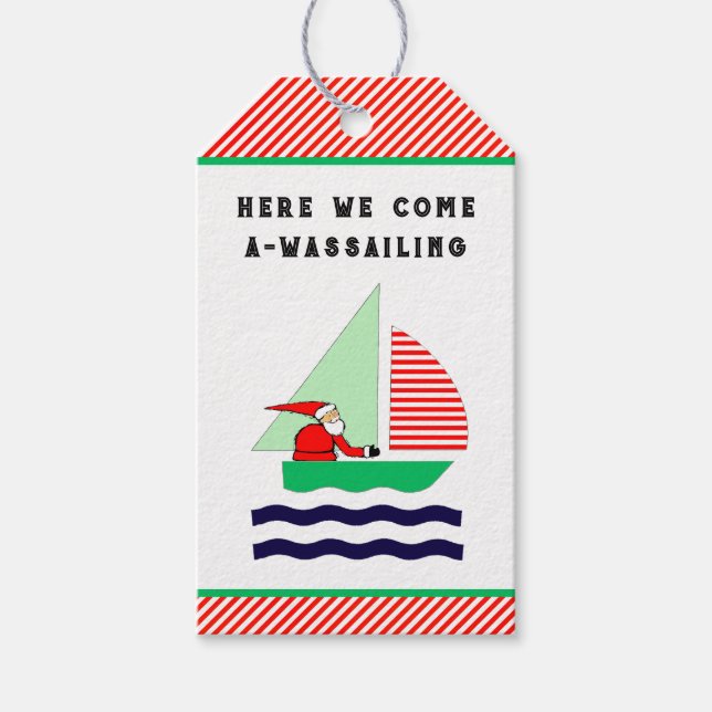 Seglande jul presentetikett (Framsidan)