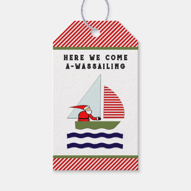Seglande jul presentetikett (Framsidan)
