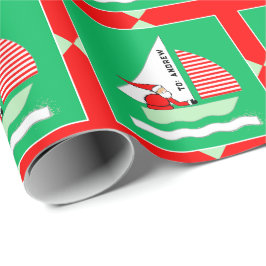 Seglande julpresent presentpapper
