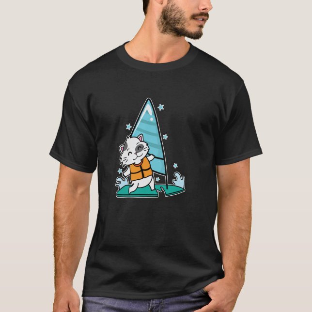 Seglande katt t shirt (Framsida)