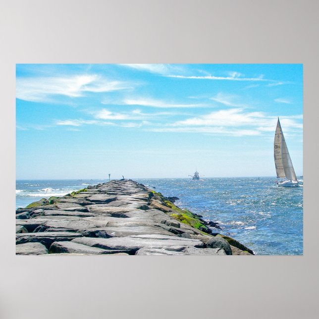 Seglar Barnegat Inet om sommaren Poster (Framsidan)
