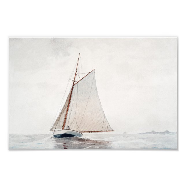 Seglar bort från Gloucester | Winslow Homer Fototryck (Framsidan)