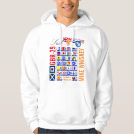 Seglar den nautiska flaggor Storbritannien för Sweatshirt Med Luva