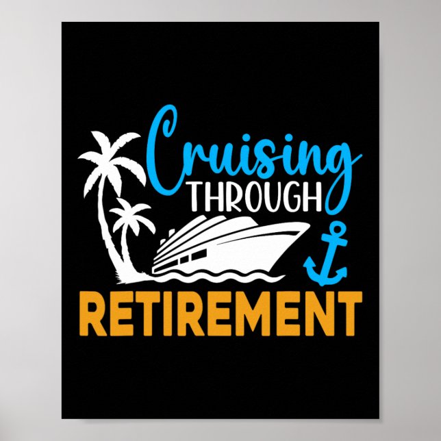 Seglar genom pensioneringen Rolig kryssning Pensio Poster (Framsidan)