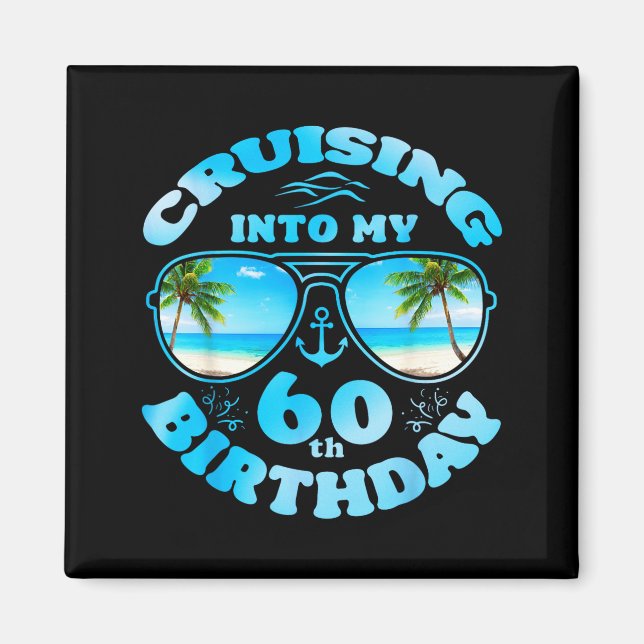 Seglar in i 60-årsdag-matchande 60-årsdag magnet (Framsidan)