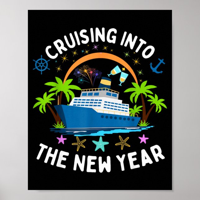 Seglar in i det nya året 2026 Familjematchande sem Poster (Framsidan)