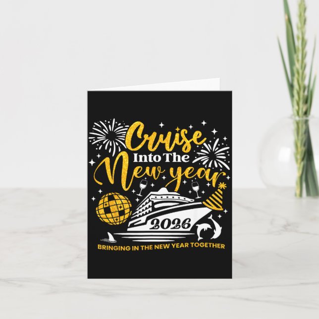 Seglar in i det nya året 2026 Gott nytt år 202 Kort (Framsida)